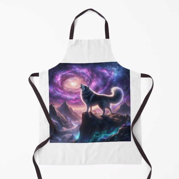 Item preview, Wolf howls at stellar vortex - Mystical universe designed and sold by davidromapixel.