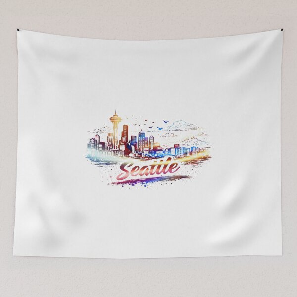 Item preview, Seattle Skyline Pacific Northwest Urban Aesthetic Design designed and sold by CleanDecor.