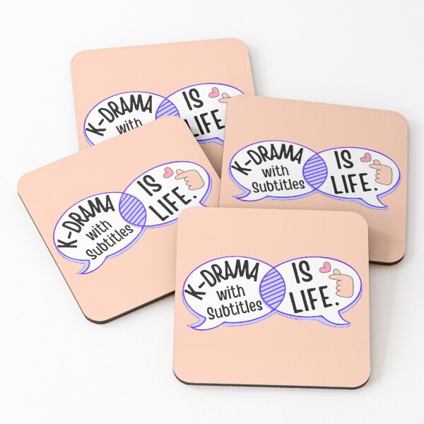 Item preview, K-Drama with Subtitles Is Life - fan text graphic designed and sold by ArtEllary.