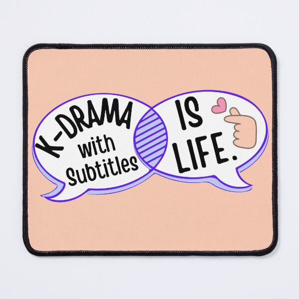 Item preview, K-Drama with Subtitles Is Life - fan text graphic designed and sold by ArtEllary.