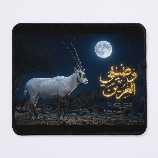 Item preview, Arabian Oryx at Night - Al Areen Wildlife Luxury Art designed and sold by ikonicgallery.