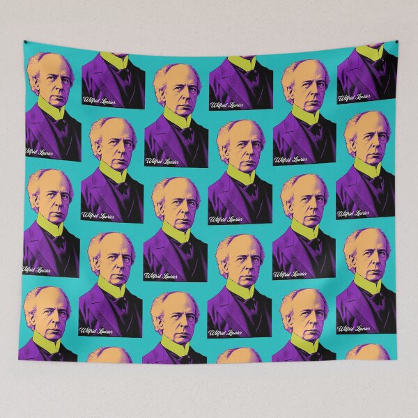 Item preview, Vibrant Pop‑Art Portrait of Wilfrid Laurier, Canada’s 7th Prime Minister designed and sold by Analog Aura .