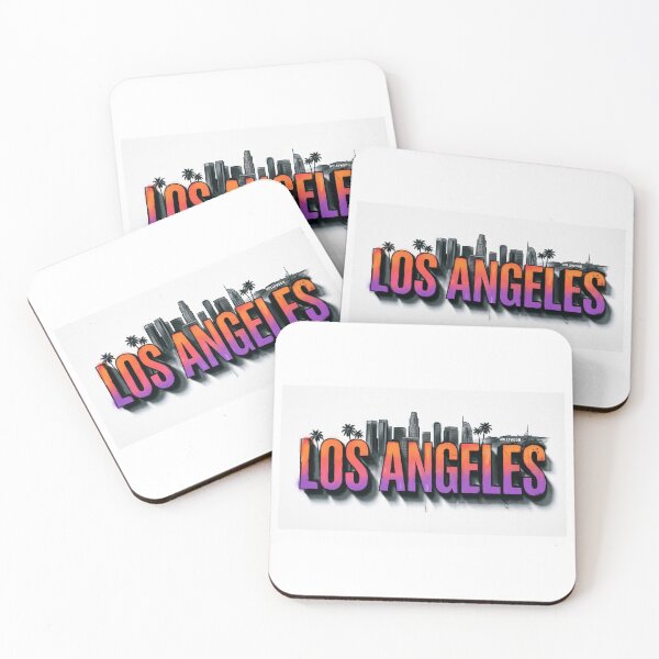 Item preview, *Los Angeles Graffiti Skyline - Sunset Gradient Typography Design* designed and sold by Petringo.