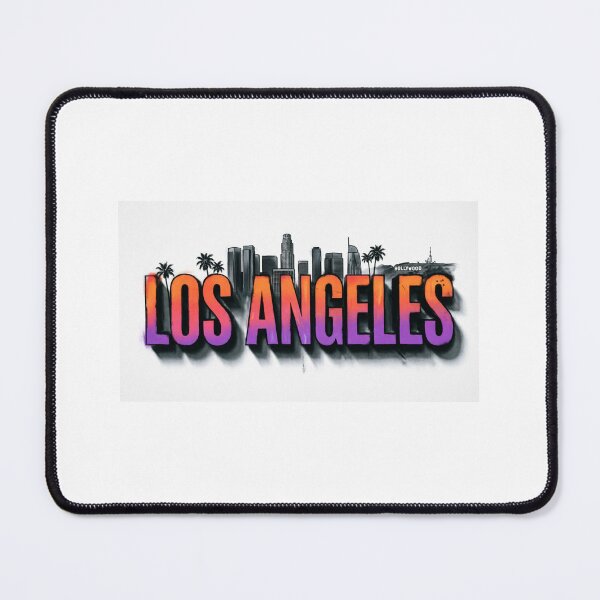 Item preview, *Los Angeles Graffiti Skyline - Sunset Gradient Typography Design* designed and sold by Petringo.