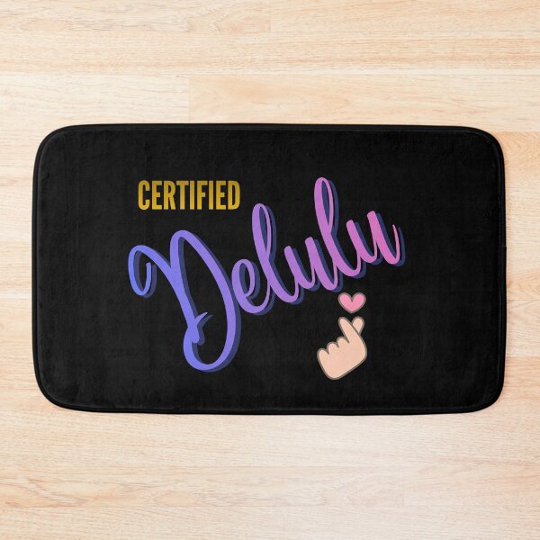 Item preview, Certified Delulu text with Korean finger heart designed and sold by ArtEllary.