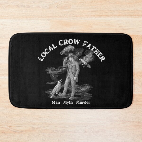 Item preview, Local Crow Father | Man Myth Murder Vintage Crow Art | White Ink Edition designed and sold by SunandShade.