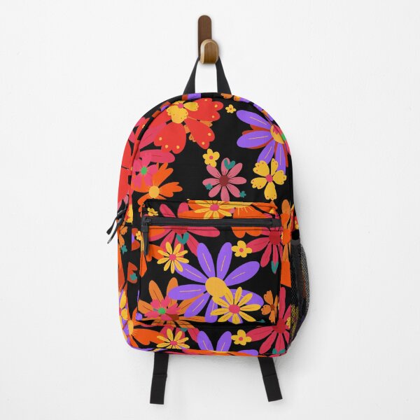 Item preview, Floral pattern clipart: Flowers on a black background designed and sold by ColdStarfish.