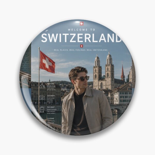 Artikelvorschau, Willkommen in der Schweiz – Reiseposter | Zürich: Malerische, luxuriöse Wandkunst im europäischen Stil entworfen und verkauft von Inkora-Art.