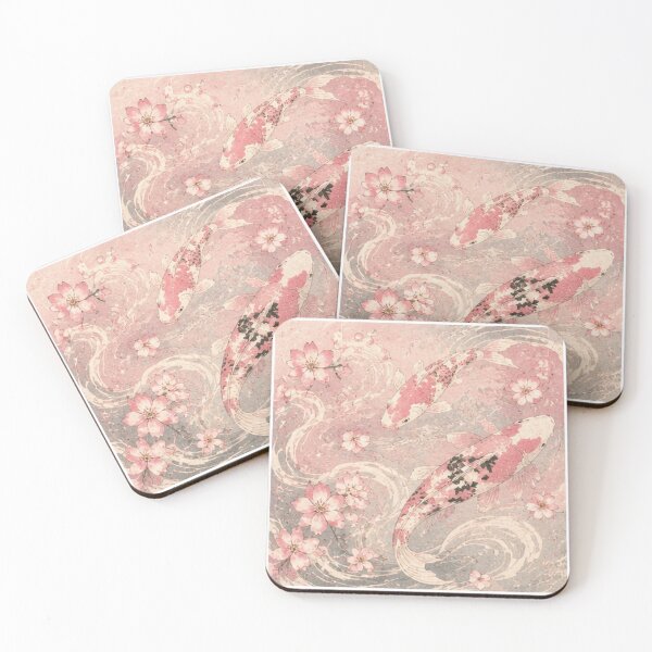 Item preview, girly vintage koi pond designed and sold by inainart.