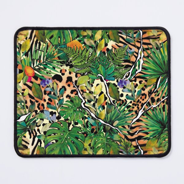 Item preview, Jungle, tropics, animal print, flowers, palm leaves, summer design, watercolor, abstract designed and sold by ColdStarfish.