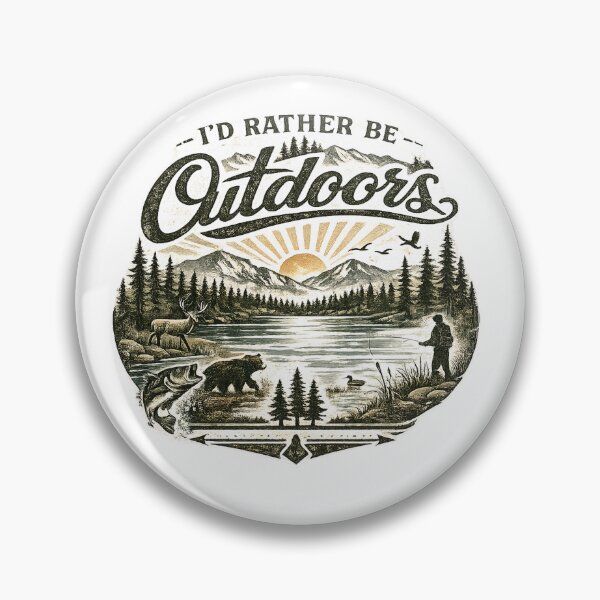 Item preview, I'd Rather Be Outdoors - Vintage Outdoor Adventure Design designed and sold by Digal92.