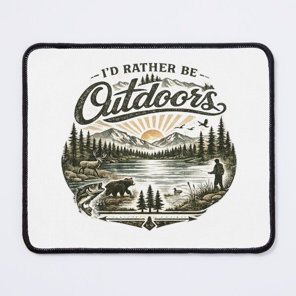 Item preview, I'd Rather Be Outdoors - Vintage Outdoor Adventure Design designed and sold by Digal92.