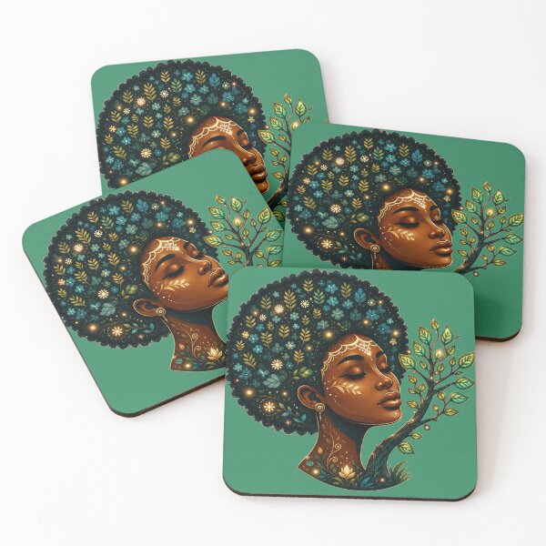 Item preview, Mother Nature's Essence: Afro-Botanical Art designed and sold by NerdiPop.