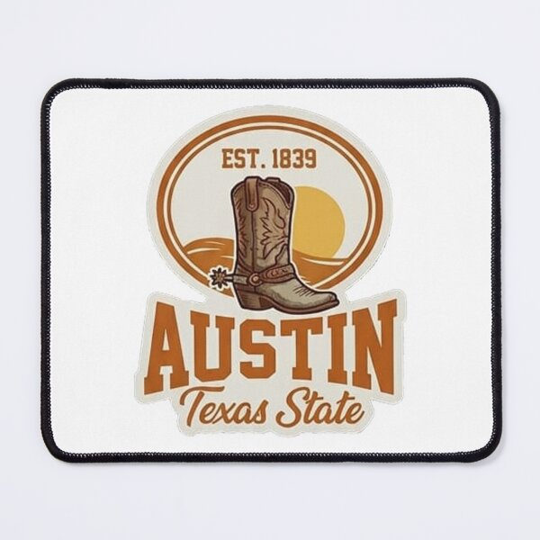 Item preview, Austin Texas State - Vintage Academic Cowboy Boot Crest designed and sold by The True American.