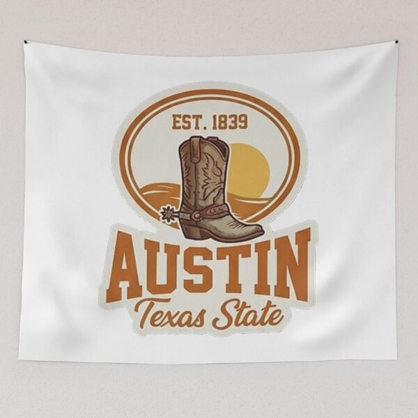Item preview, Austin Texas State - Vintage Academic Cowboy Boot Crest designed and sold by The True American.