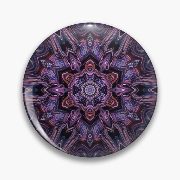 Item preview, Psychedelic abstract purple mandala – mystical fractal art and digital symmetry designed and sold by UNIVERS MILDA.