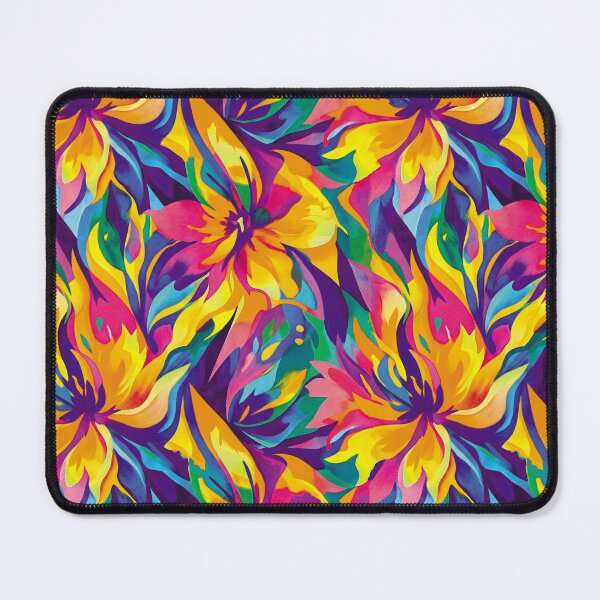 Item preview, Abstract colored flowers, watercolor lotus, fire flower, gold flower designed and sold by ColdStarfish.