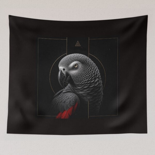 Item preview, African Grey Parrot  Intelligence and Wild Elegance #12 designed and sold by Helios Be. Lavsh.