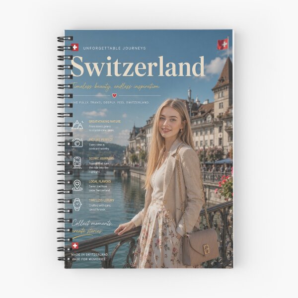 Item preview, Switzerland Luxury Travel Poster | Scenic Swiss City Vintage Aesthetic Wall Art designed and sold by Inkora-Art.