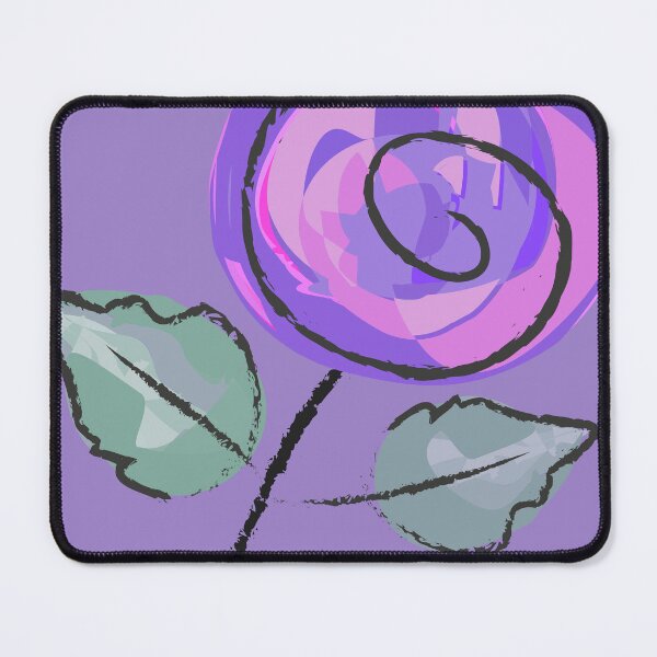 Item preview, Purple stylized rose with leaves designed and sold by ZorianArt.