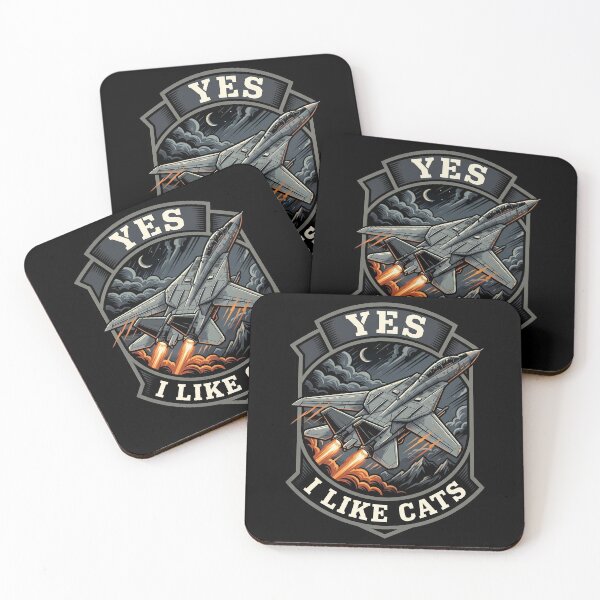 Item preview, F-14 Tomcat Yes I Like Cats Fighter Jet Humor designed and sold by ArtDreams92.