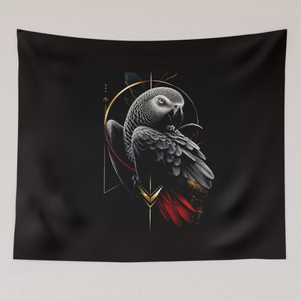 Item preview, African Grey Parrot  Intelligence and Wild Elegance #13 designed and sold by Helios Be. Lavsh.