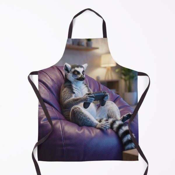 Item preview, Ring-Tailed Lemur Plays Video Games designed and sold by Tridentulus.