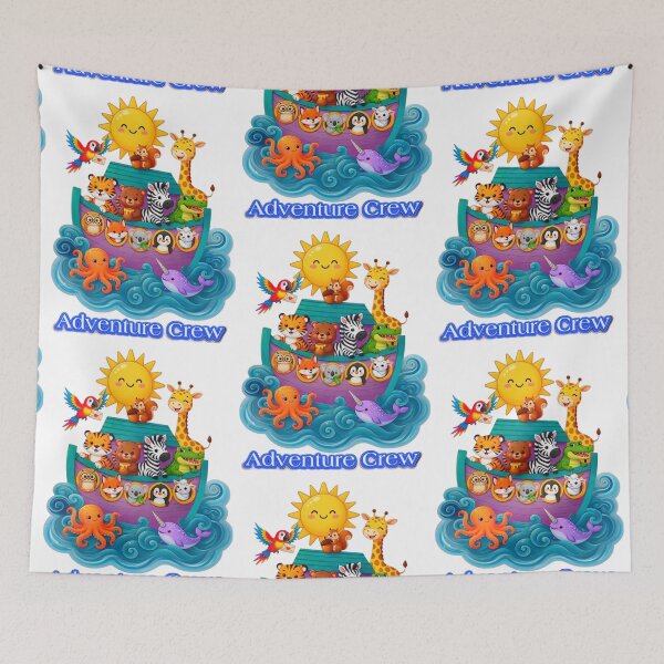 Item preview, Adventure Crew Noah’s Ark – Cute Animals Boat Cartoon  designed and sold by bewitchedcuties.