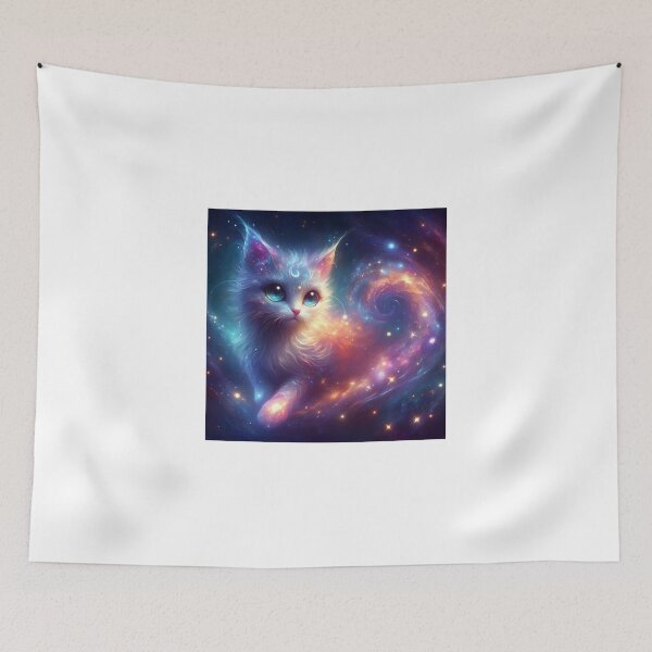 Item preview, Galaxy spiral cat - Mystical moon designed and sold by davidromapixel.