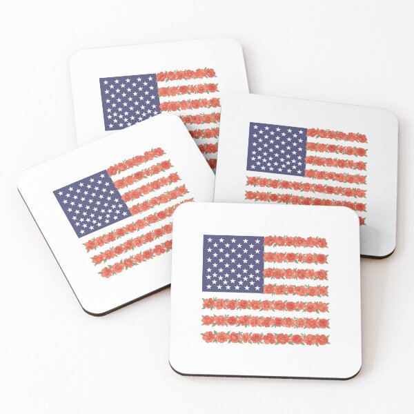 Item preview, Watercolor Floral American Flag – Patriotic USA Flowers Design designed and sold by Paper Drip.