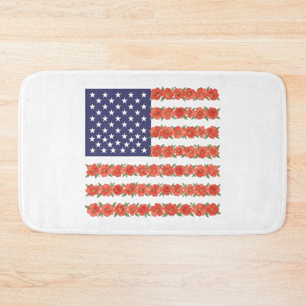 Item preview, Watercolor Floral American Flag – Patriotic USA Flowers Design designed and sold by Paper Drip.