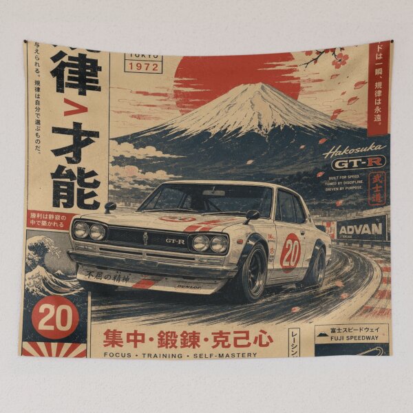 Item preview, Hakosuka GT-R Fuji Speedway | Japanese Vintage Racing Art designed and sold by Dusk & Dawn Apparel.