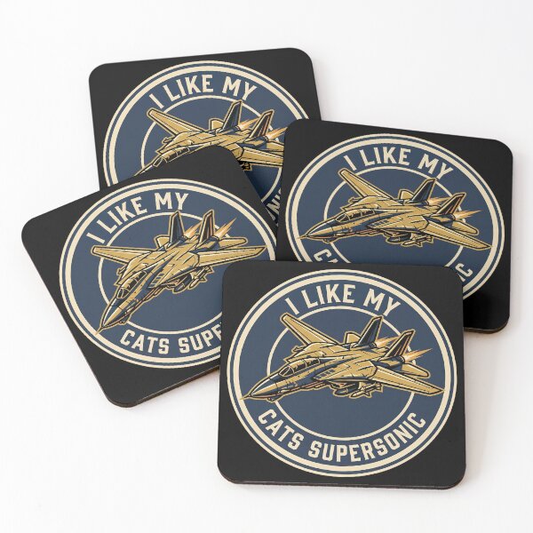 Item preview, F-14 Tomcat I Like My Cats Supersonic Fighter Jet Humor designed and sold by ArtDreams92.