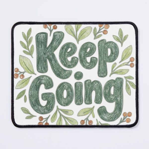 Item preview, Keep Going Botanical Green Typography Art designed and sold by aashcreat.