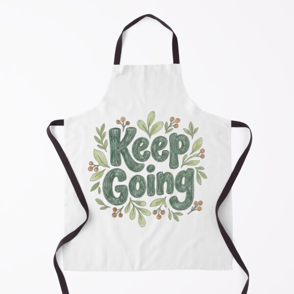 Item preview, Keep Going Botanical Green Typography Art designed and sold by aashcreat.