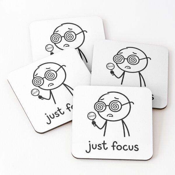 Item preview, Just Focus Design, Anti Distraction Mindset, Deep Work Motivation, Productivity Reminder, Minimalist Focus Aesthetic, ADHD Friendly Design, Overthinker Gift designed and sold by Kamila Reinar.