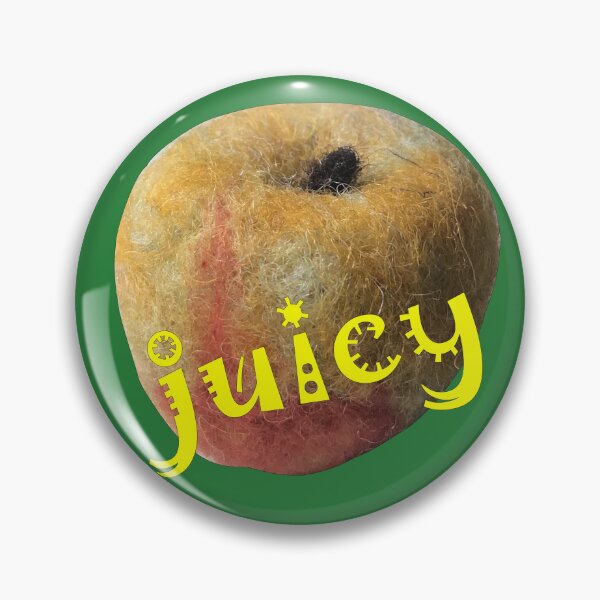 Item preview, Hand-felted apple with the word "juicy" written on it designed and sold by creaphyl28.