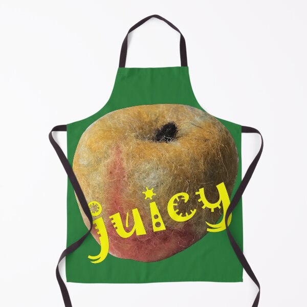 Item preview, Hand-felted apple with the word "juicy" written on it designed and sold by creaphyl28.
