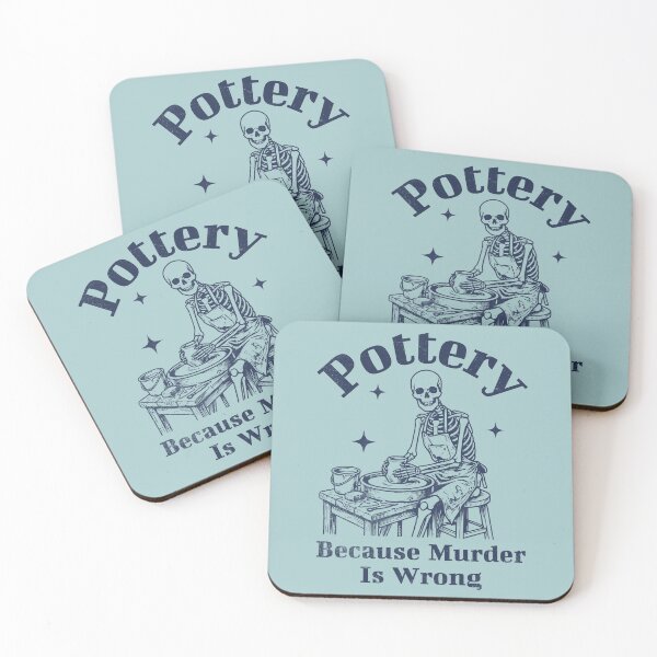 Item preview, Pottery Because Murder Is Wrong Skeleton Potter designed and sold by d247.