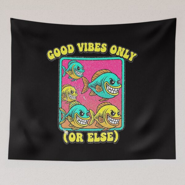 Item preview, Good Vibes Funny Fish Design designed and sold by LayercraftArt.