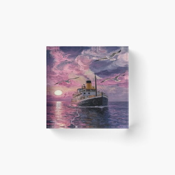 Item preview, Beautiful vintage steamship aesthetic drawing  designed and sold by NivyasArtistry.