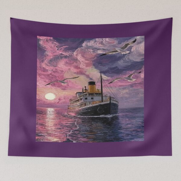 Item preview, Beautiful vintage steamship aesthetic drawing  designed and sold by NivyasArtistry.