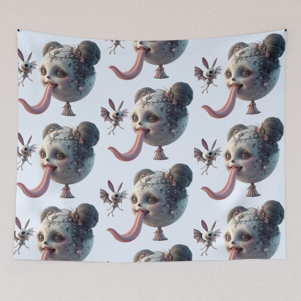 Item preview, Creepy Cute Moon Monster and Skeleton Bunny designed and sold by LujziWorld.