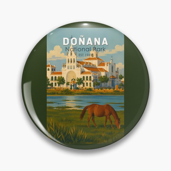 Item preview, Donana National Park Horse Illustration Travel Art Vintage designed and sold by KrisSidDesigns.