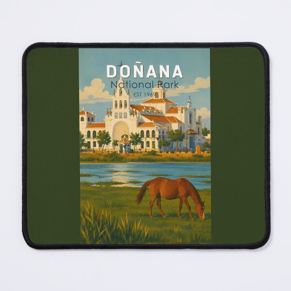 Item preview, Donana National Park Horse Illustration Travel Art Vintage designed and sold by KrisSidDesigns.