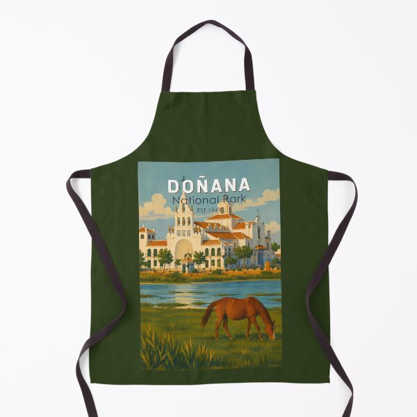 Item preview, Donana National Park Horse Illustration Travel Art Vintage designed and sold by KrisSidDesigns.