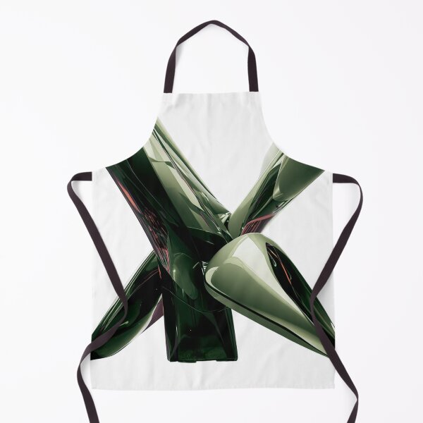 Item preview, Futuristic 3D abstract green sculpture – modern and geometric metal design designed and sold by UNIVERS MILDA.
