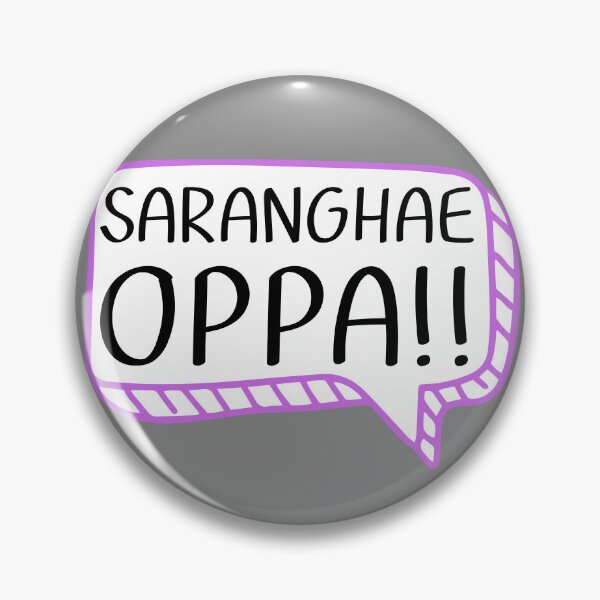 Item preview, Saranghae Oppa text - Korean expression for K-drama fans designed and sold by ArtEllary.