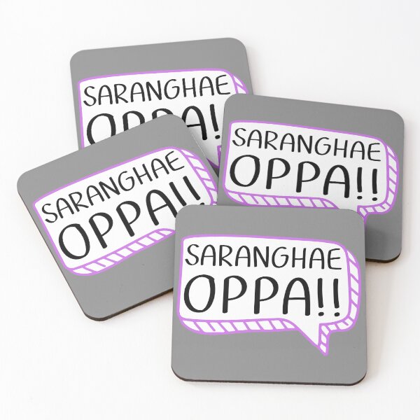 Item preview, Saranghae Oppa text - Korean expression for K-drama fans designed and sold by ArtEllary.