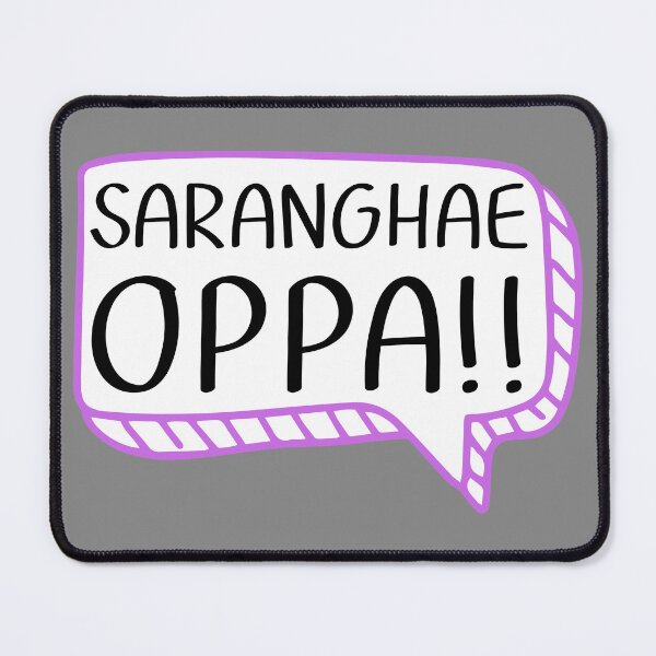 Item preview, Saranghae Oppa text - Korean expression for K-drama fans designed and sold by ArtEllary.